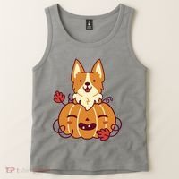 Cute Pumpkin Corgi Dog Halloween Tank Top thumb 2