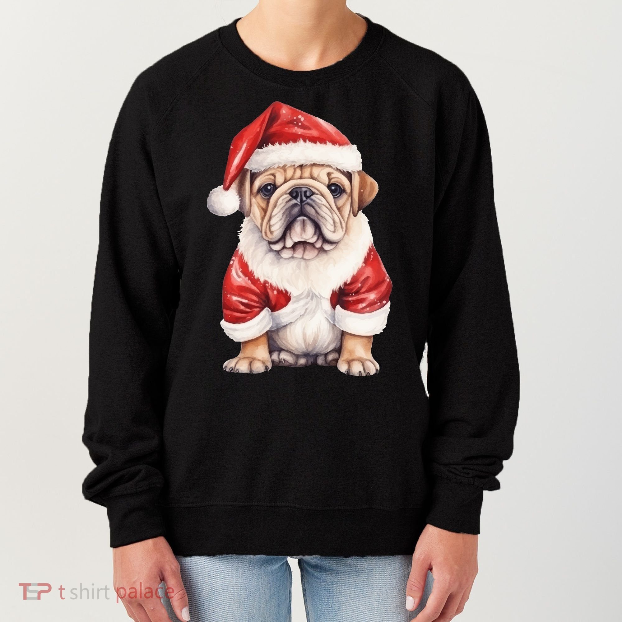 Christmas Pug Dog Cute Holiday Women's Sweatshirt