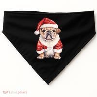 Christmas Pug Dog Cute Holiday USA-Made Doggie Bandana thumb 0