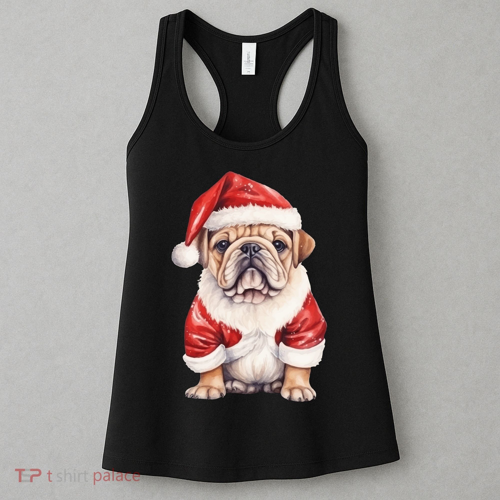 Christmas Pug Dog Cute Holiday Women's Tank Top