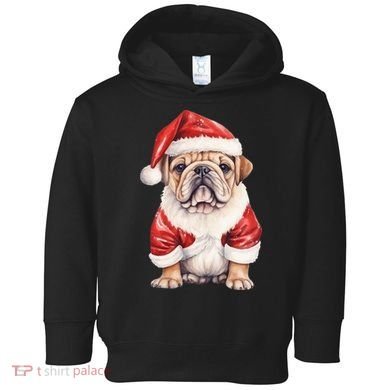 Christmas Pug Dog Cute Holiday Toddler Hoodie