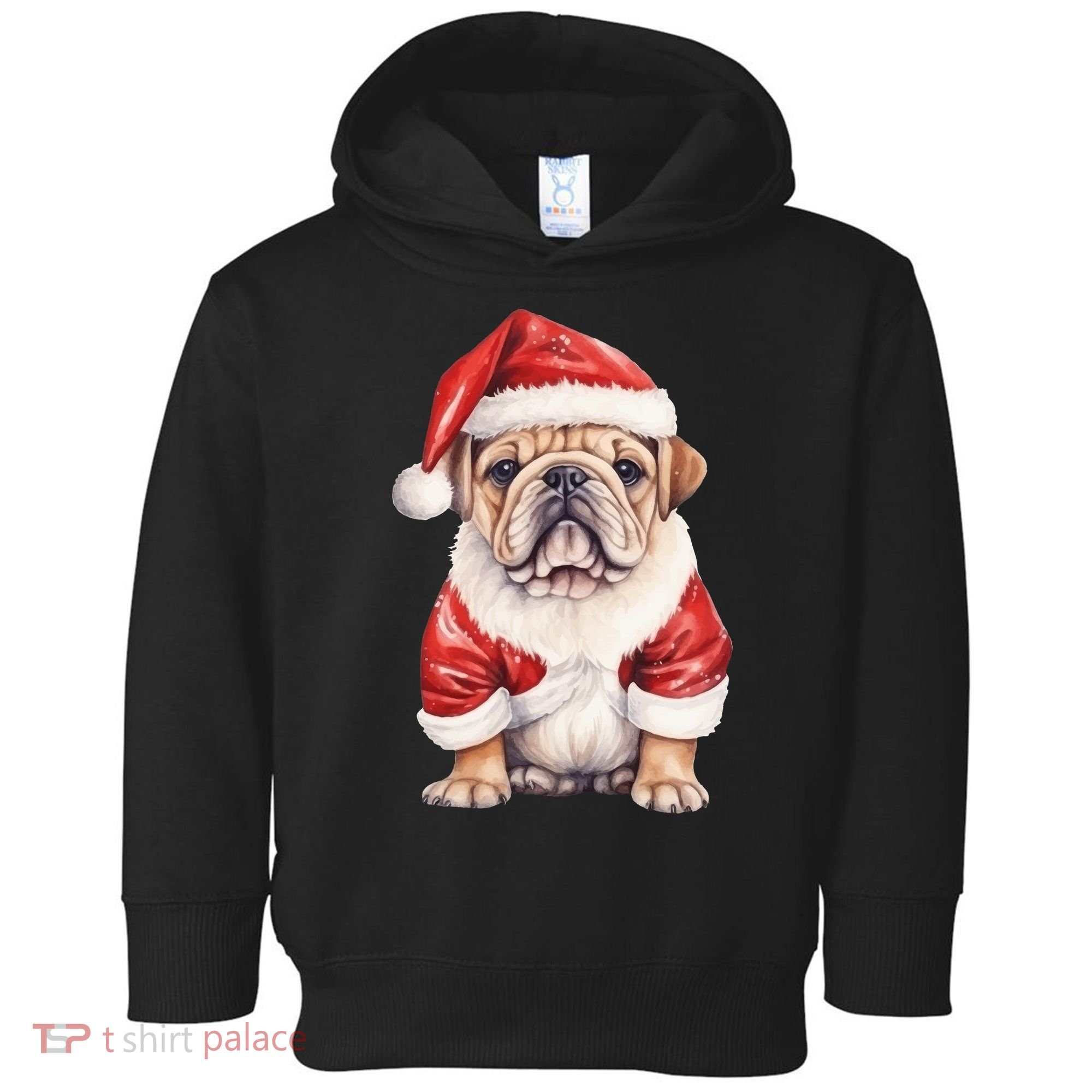 Christmas Pug Dog Cute Holiday Toddler Hoodie