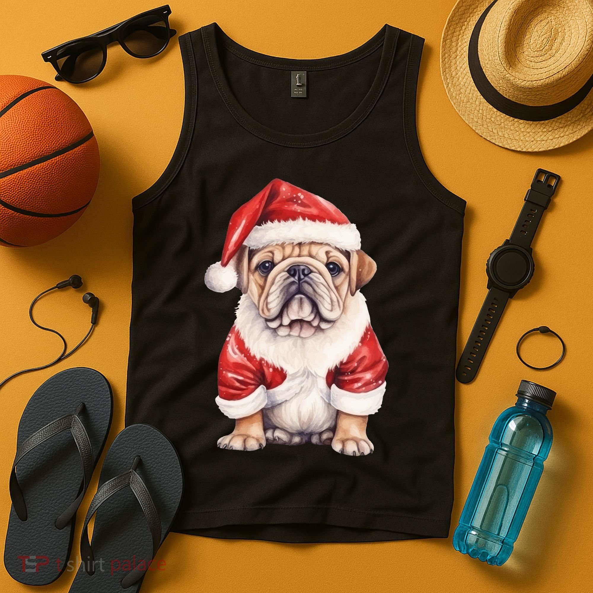 Christmas Pug Dog Cute Holiday Tank Top