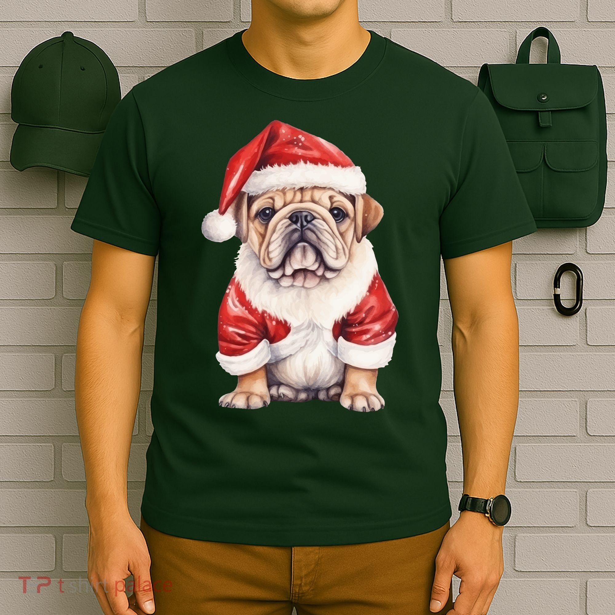 Christmas Pug Dog Cute Holiday T-Shirt
