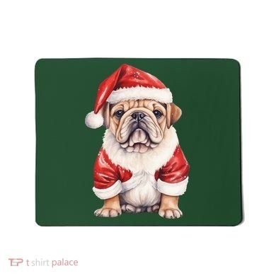 Christmas Pug Dog Cute Holiday Mousepad