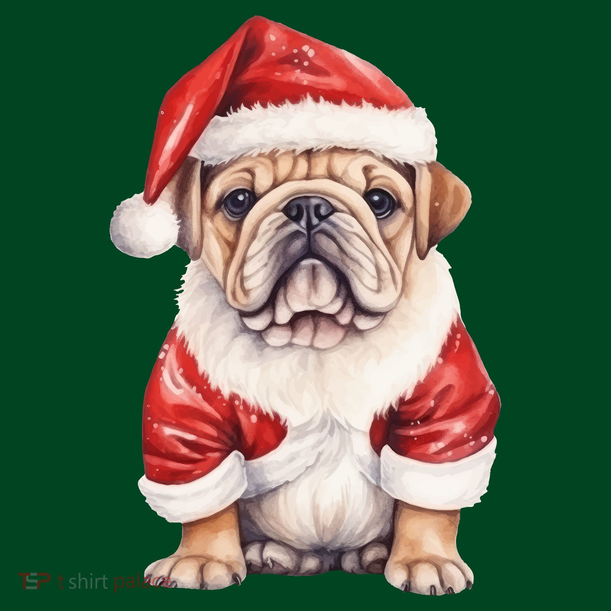 Christmas Pug Dog Cute Holiday Mousepad