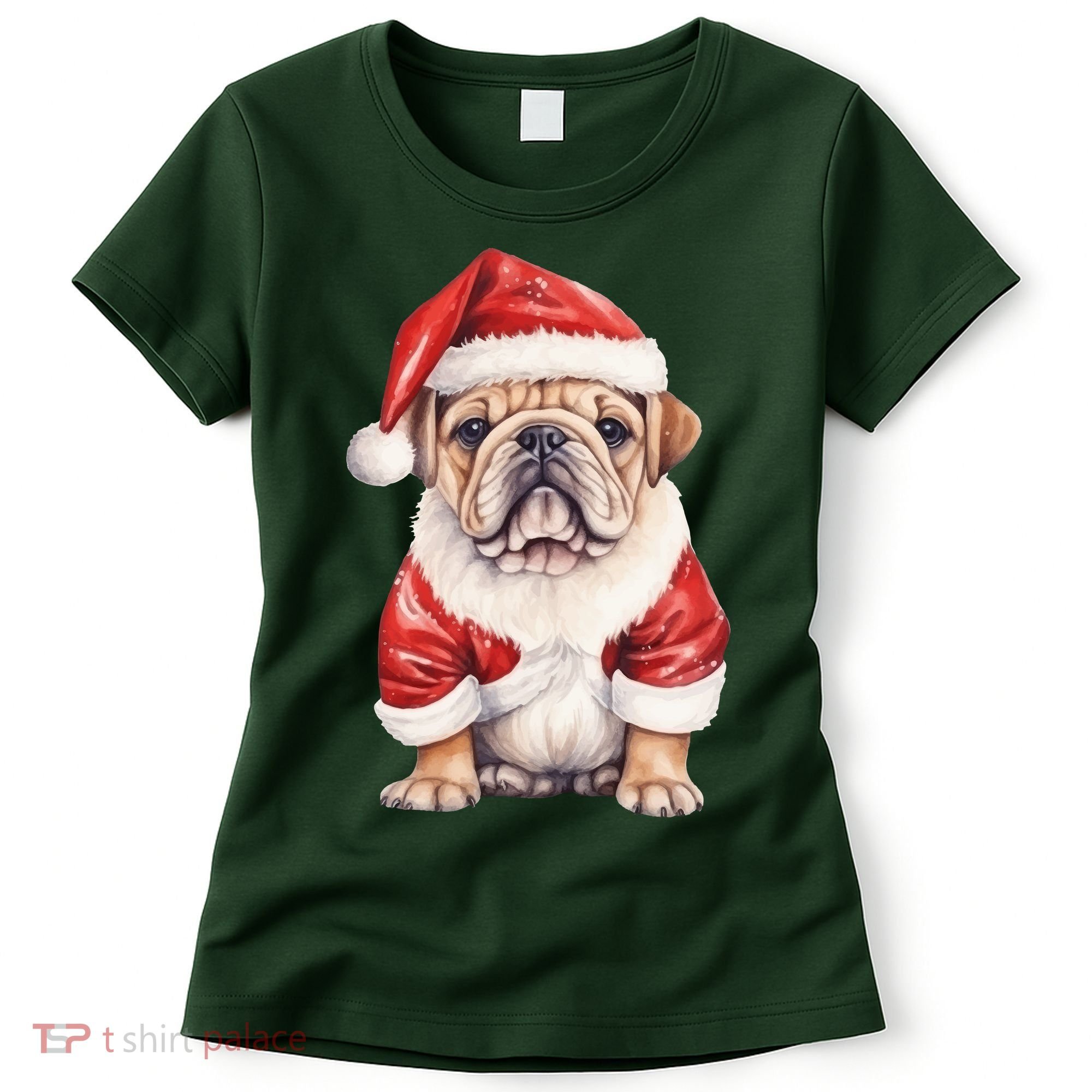 Christmas Pug Dog Cute Holiday Women's T-Shirt