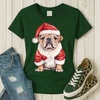 Christmas Pug Dog Cute Holiday Women's T-Shirt thumb 3