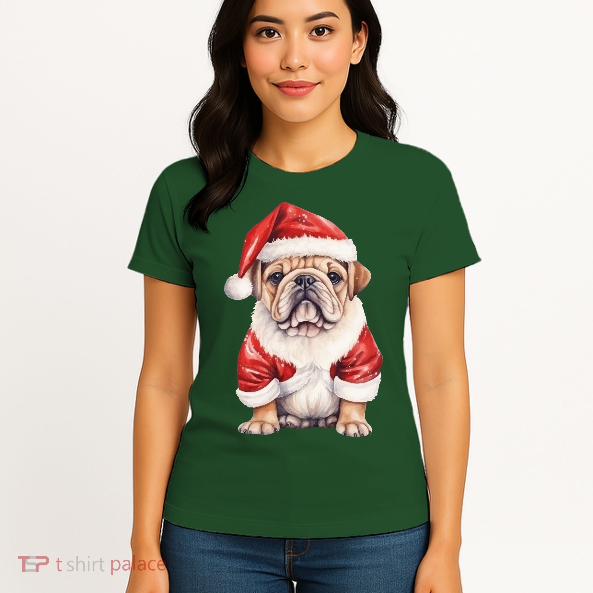 Christmas Pug Dog Cute Holiday Women's T-Shirt