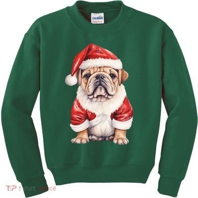 Christmas Pug Dog Cute Holiday Kids Sweatshirt