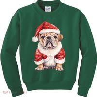 Christmas Pug Dog Cute Holiday Kids Sweatshirt thumb 0