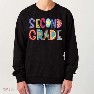 Cute Polka Dot Second Grade 2nd Grade School Teacher Women's Sweatshirt