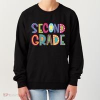 Cute Polka Dot Second Grade 2nd Grade School Teacher Women's Sweatshirt thumb 0