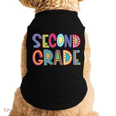Cute Polka Dot Second Grade 2nd Grade School Teacher Doggie Tank