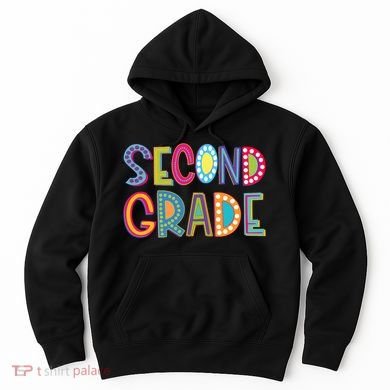Cute Polka Dot Second Grade 2nd Grade School Teacher Hoodie