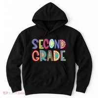 Cute Polka Dot Second Grade 2nd Grade School Teacher Hoodie thumb 0