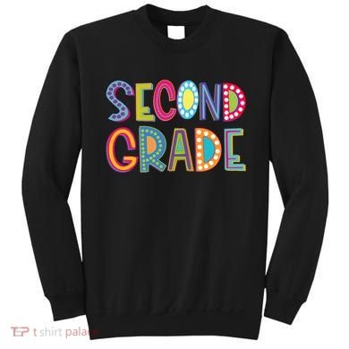 Cute Polka Dot Second Grade 2nd Grade School Teacher Sweatshirt