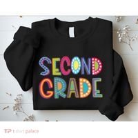 Cute Polka Dot Second Grade 2nd Grade School Teacher Sweatshirt thumb 2
