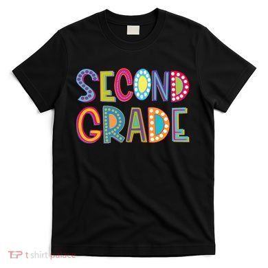 Cute Polka Dot Second Grade 2nd Grade School Teacher T-Shirt