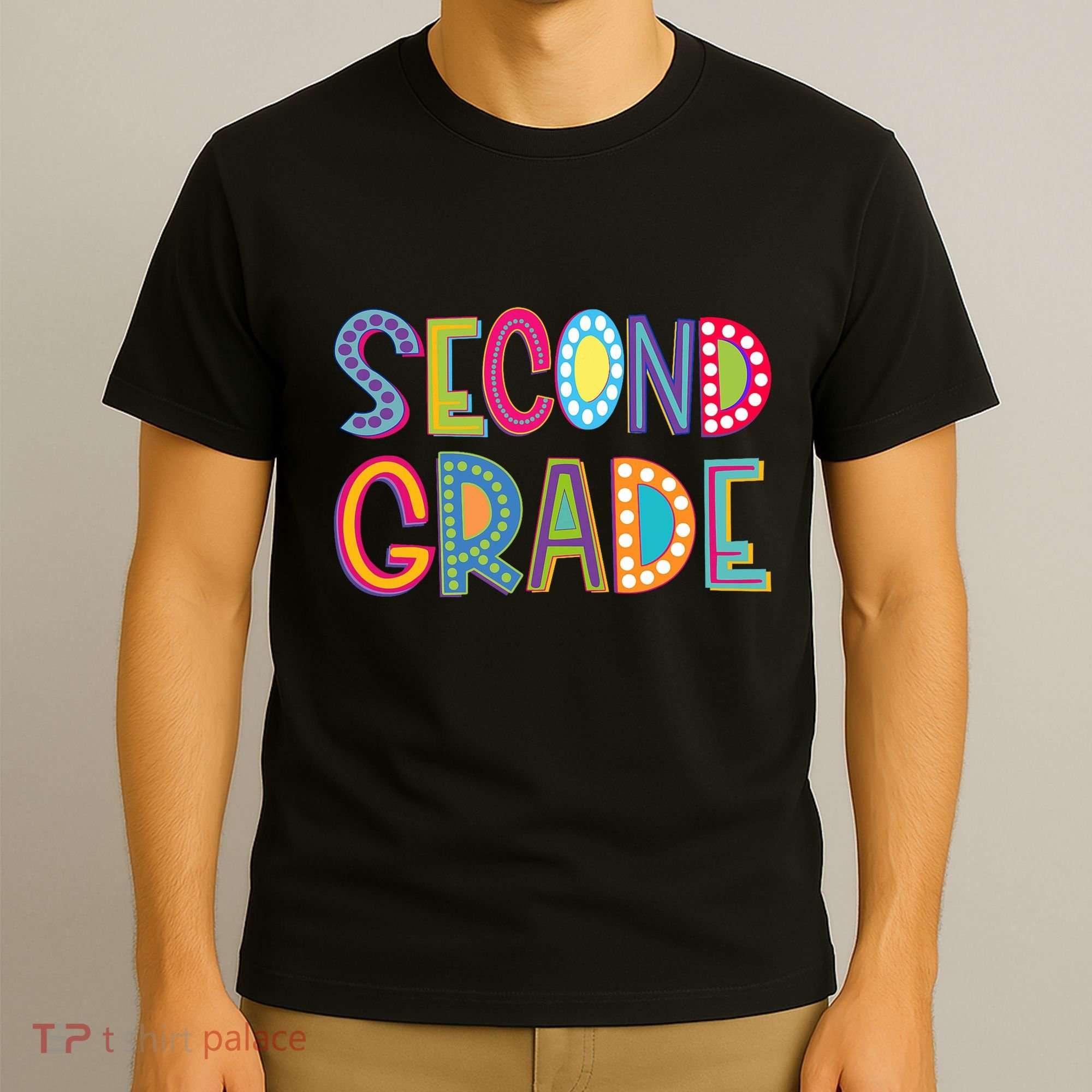 Cute Polka Dot Second Grade 2nd Grade School Teacher T-Shirt