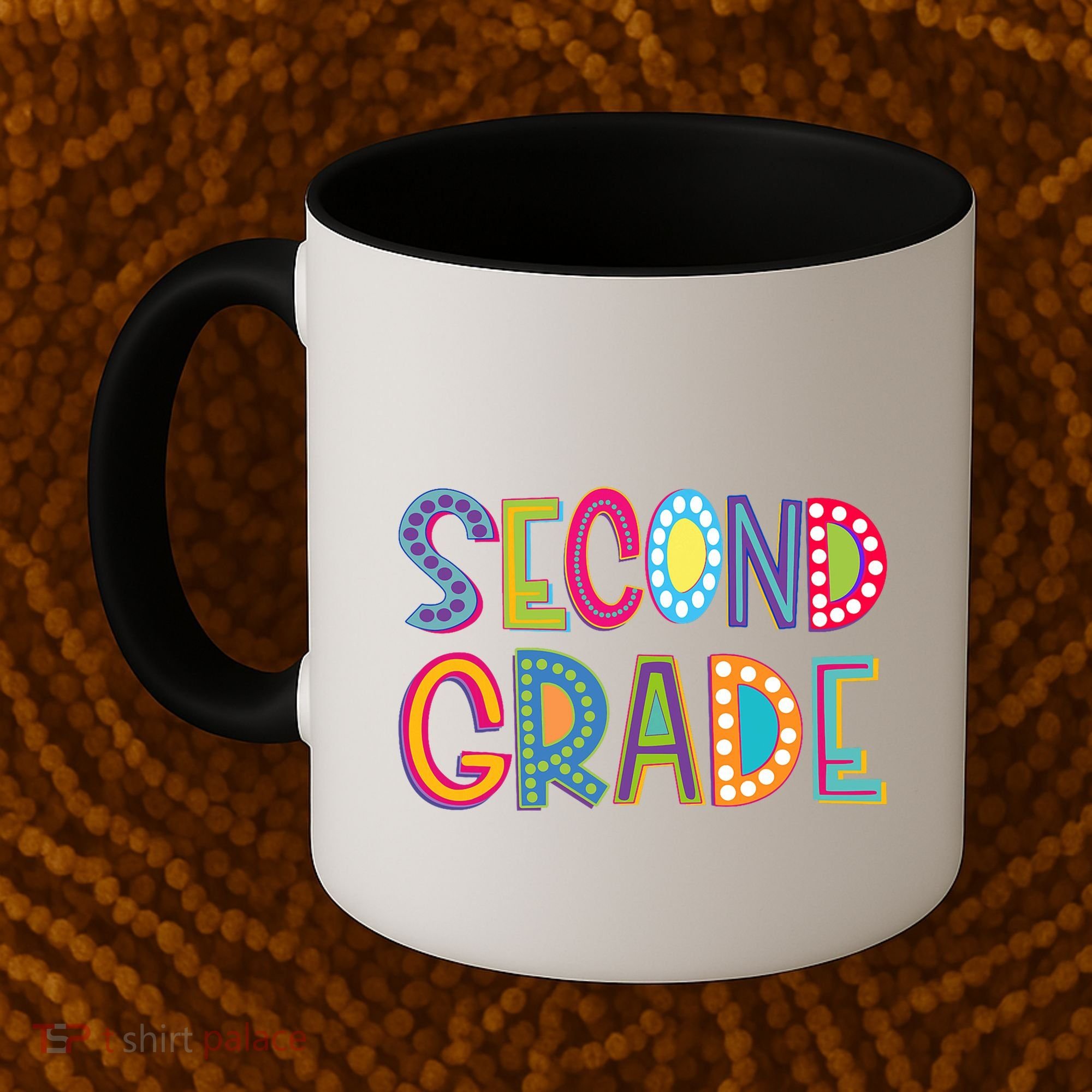 Cute Polka Dot Second Grade 2nd Grade School Teacher Coffee Mug
