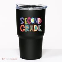 Cute Polka Dot Second Grade 2nd Grade School Teacher Tumbler thumb 0
