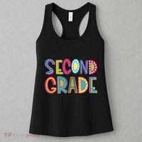 Cute Polka Dot Second Grade 2nd Grade School Teacher Women's Tank Top thumb 3