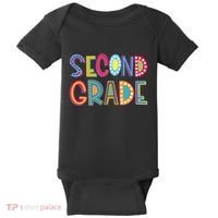 Cute Polka Dot Second Grade 2nd Grade School Teacher Baby Bodysuit thumb 0