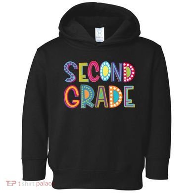 Cute Polka Dot Second Grade 2nd Grade School Teacher Toddler Hoodie