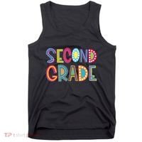 Cute Polka Dot Second Grade 2nd Grade School Teacher Tank Top thumb 0