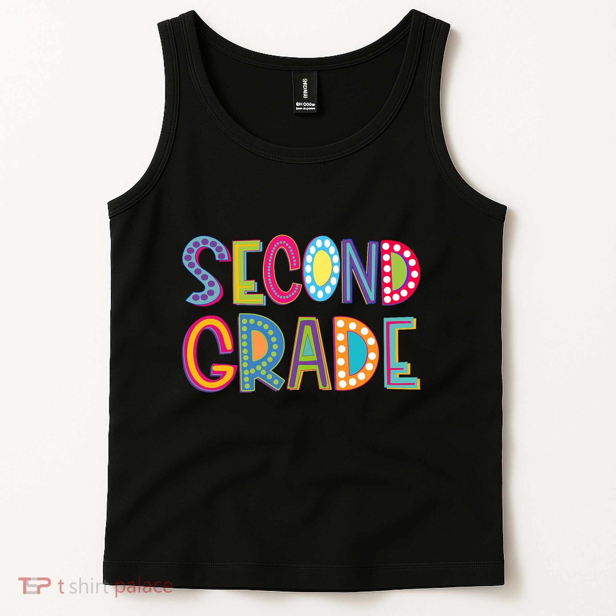Cute Polka Dot Second Grade 2nd Grade School Teacher Tank Top
