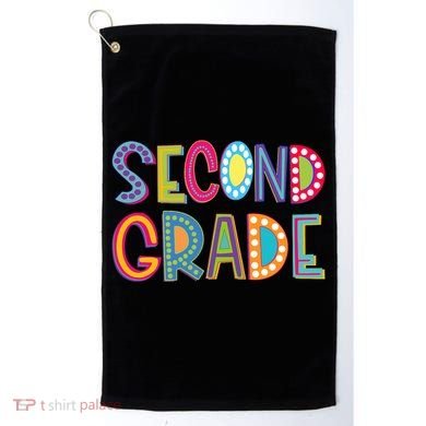 Cute Polka Dot Second Grade 2nd Grade School Teacher Golf Towel