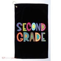 Cute Polka Dot Second Grade 2nd Grade School Teacher Golf Towel thumb 0