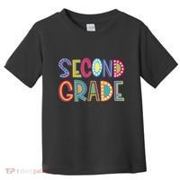 Cute Polka Dot Second Grade 2nd Grade School Teacher Toddler T-Shirt thumb 0