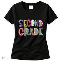 Cute Polka Dot Second Grade 2nd Grade School Teacher Women's T-Shirt thumb 0