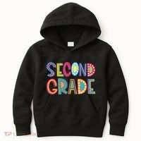 Cute Polka Dot Second Grade 2nd Grade School Teacher Kids Hoodie thumb 0
