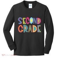 Cute Polka Dot Second Grade 2nd Grade School Teacher Kids Long Sleeve Shirt thumb 0