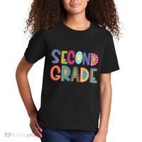 Cute Polka Dot Second Grade 2nd Grade School Teacher Kids T-Shirt thumb 2