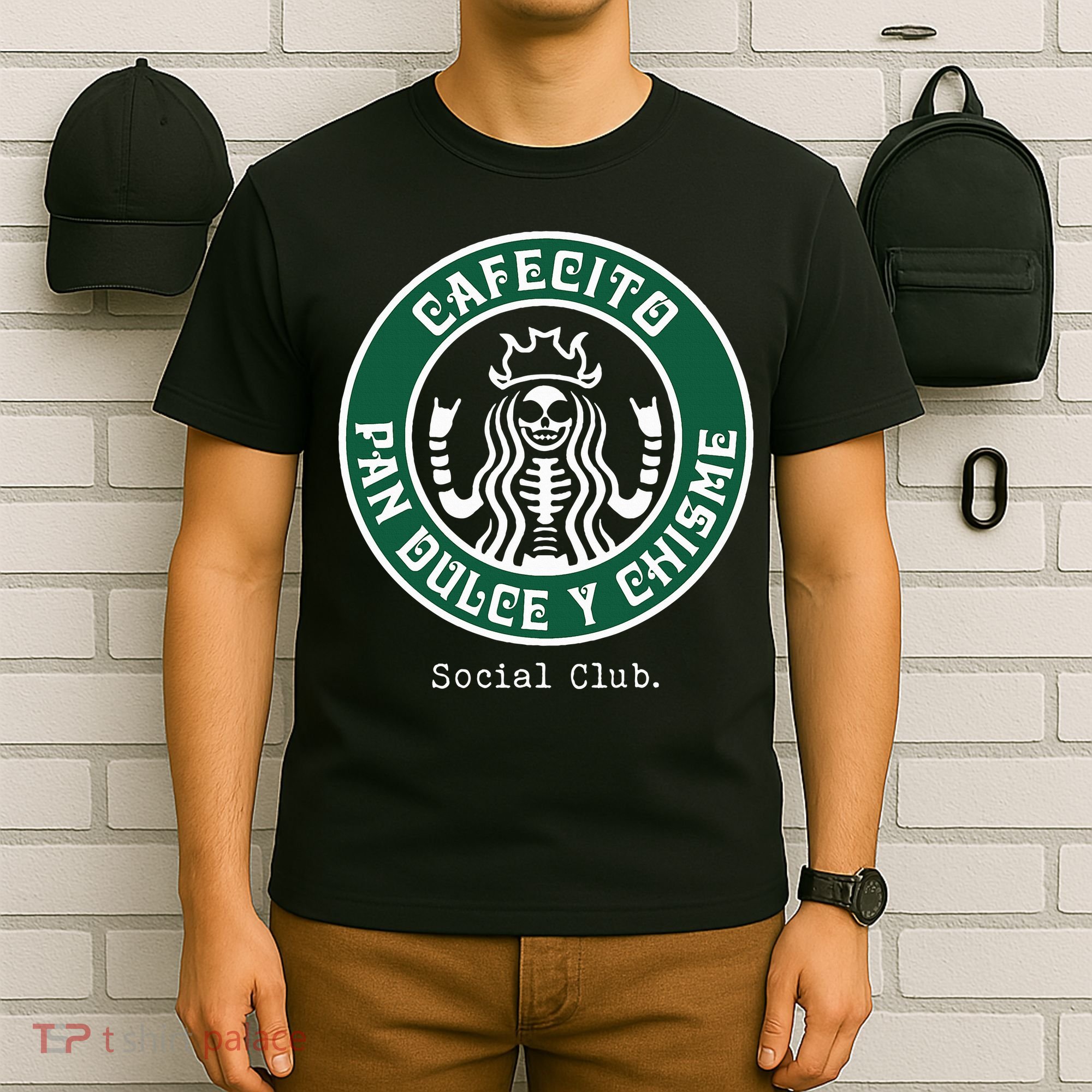 Cafecito Pan Dulce Y Chisme Mexicana Social Club T-Shirt