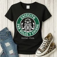 Cafecito Pan Dulce Y Chisme Mexicana Social Club Women's T-Shirt thumb 3