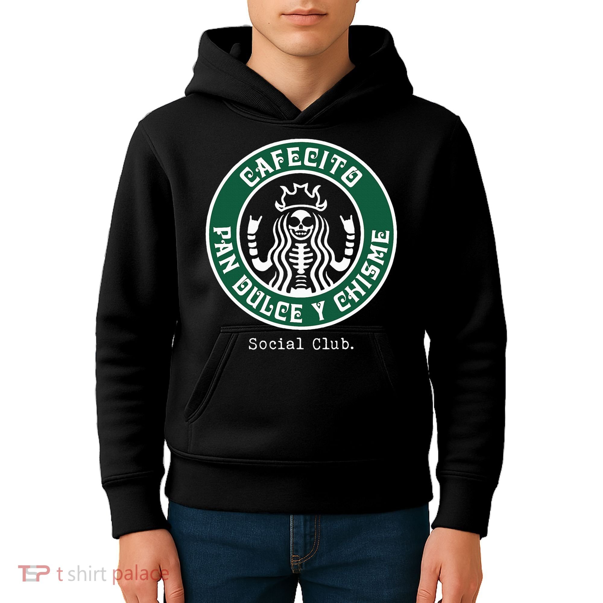 Cafecito Pan Dulce Y Chisme Mexicana Social Club Kids Hoodie