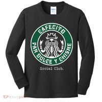 Cafecito Pan Dulce Y Chisme Mexicana Social Club Kids Long Sleeve Shirt thumb 0