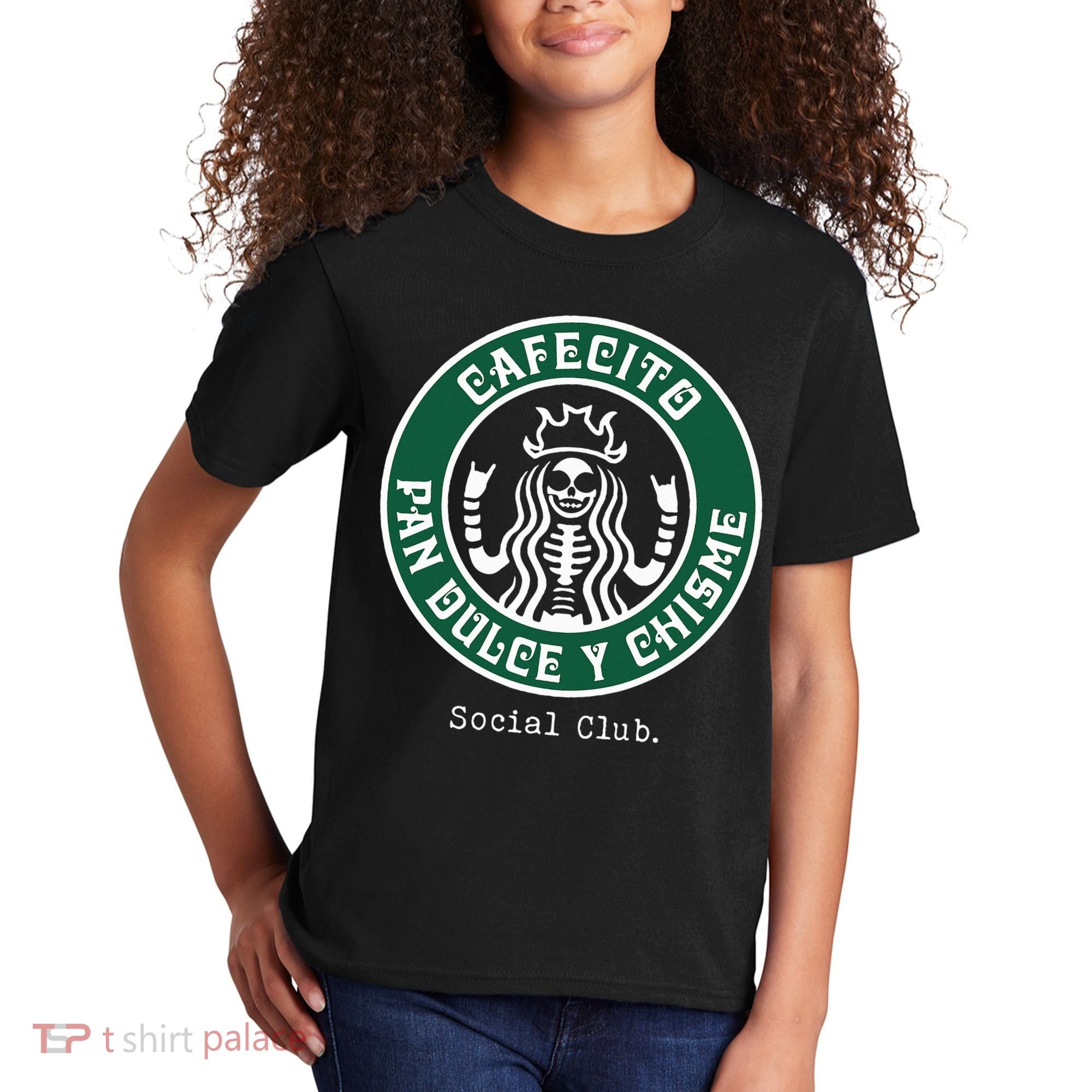 Cafecito Pan Dulce Y Chisme Mexicana Social Club Kids T-Shirt