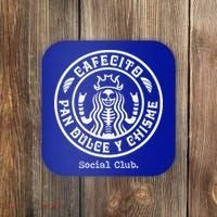 Cafecito Pan Dulce Y Chisme Mexican Latina Concha  Coaster thumb 0