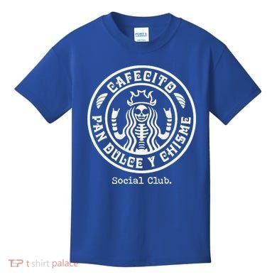Cafecito Pan Dulce Y Chisme Mexican Latina Concha  Kids T-Shirt