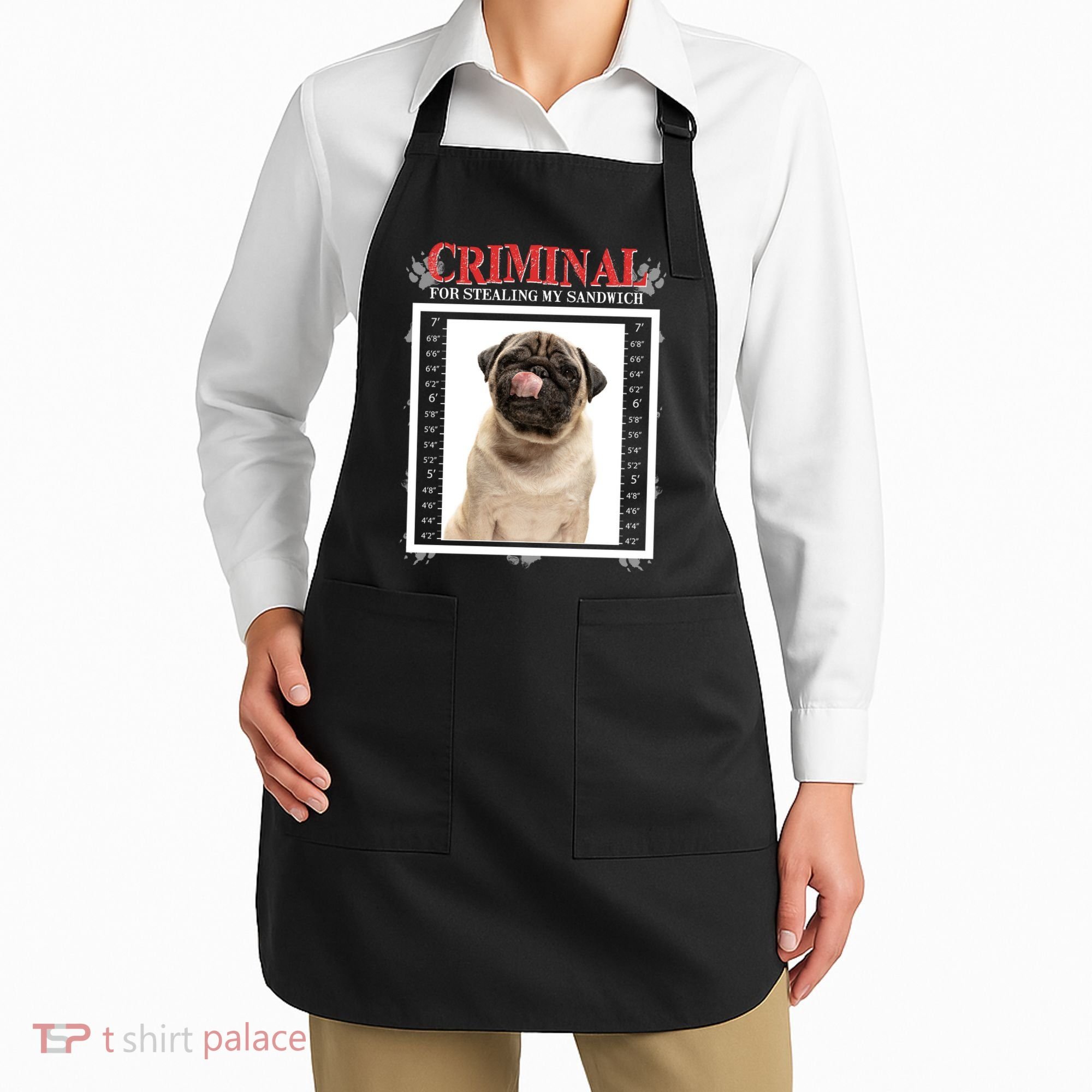 Custom Photo Dog Criminal For Stealing My Sandwich Apron