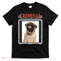 Custom Photo Dog Criminal For Stealing My Sandwich T-Shirt thumb 0
