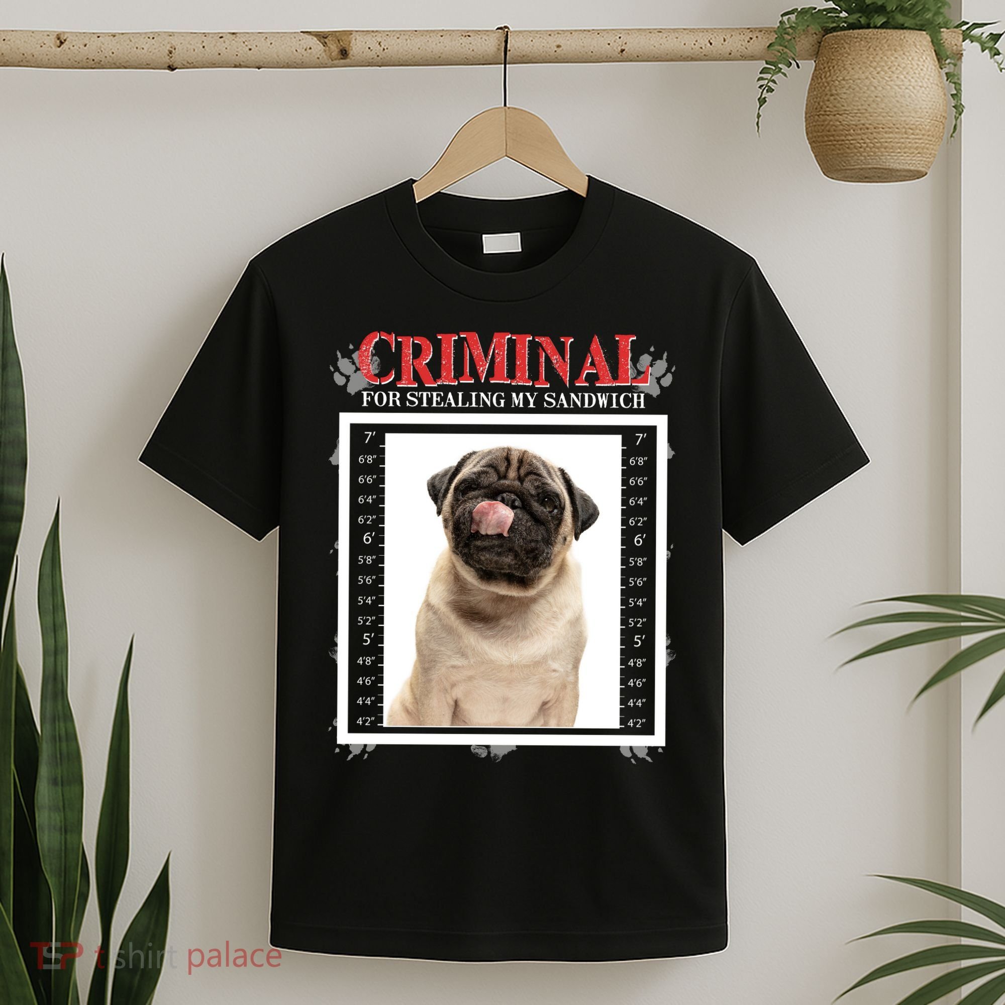 Custom Photo Dog Criminal For Stealing My Sandwich T-Shirt
