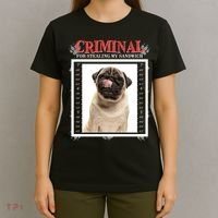 Custom Photo Dog Criminal For Stealing My Sandwich T-Shirt thumb 4