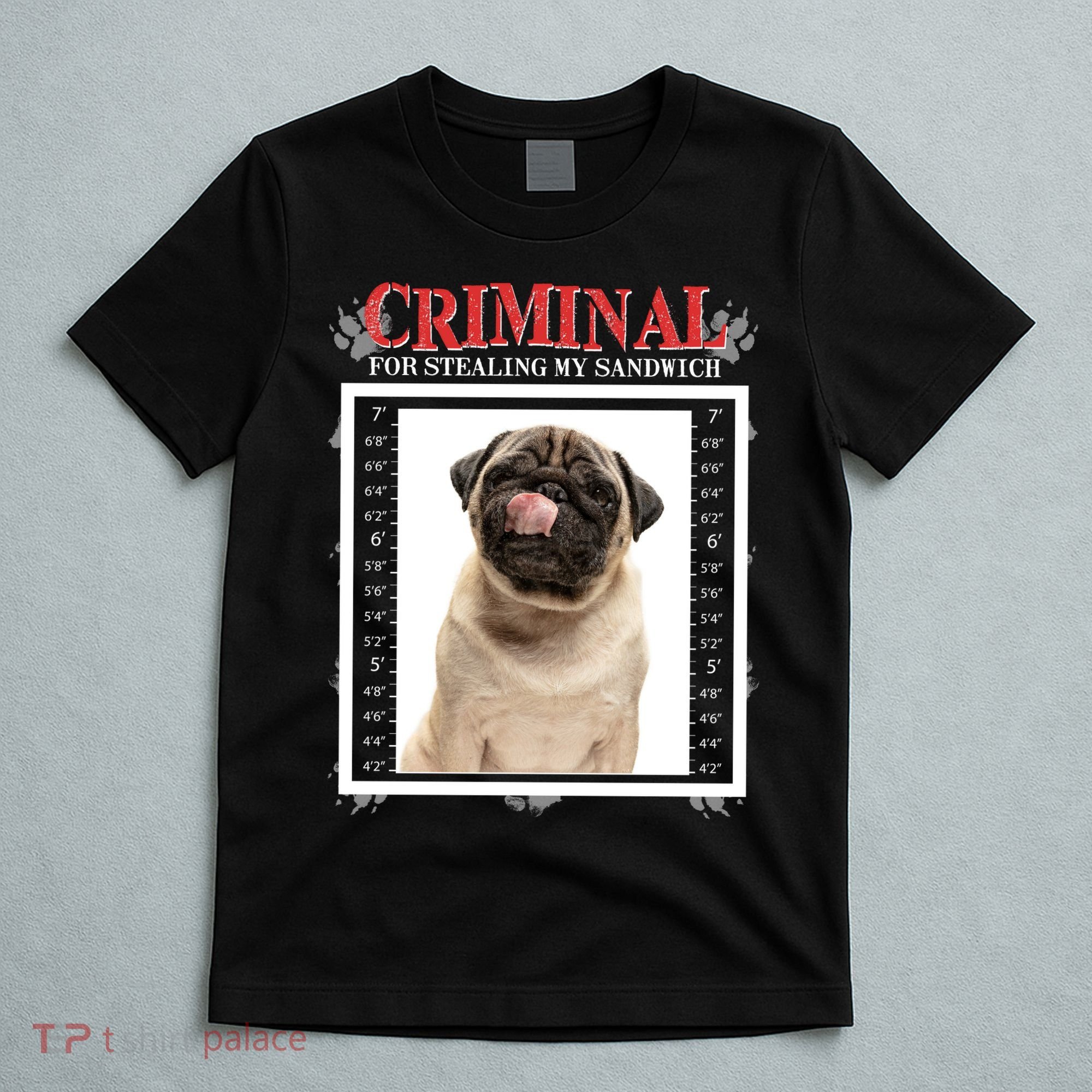 Custom Photo Dog Criminal For Stealing My Sandwich T-Shirt